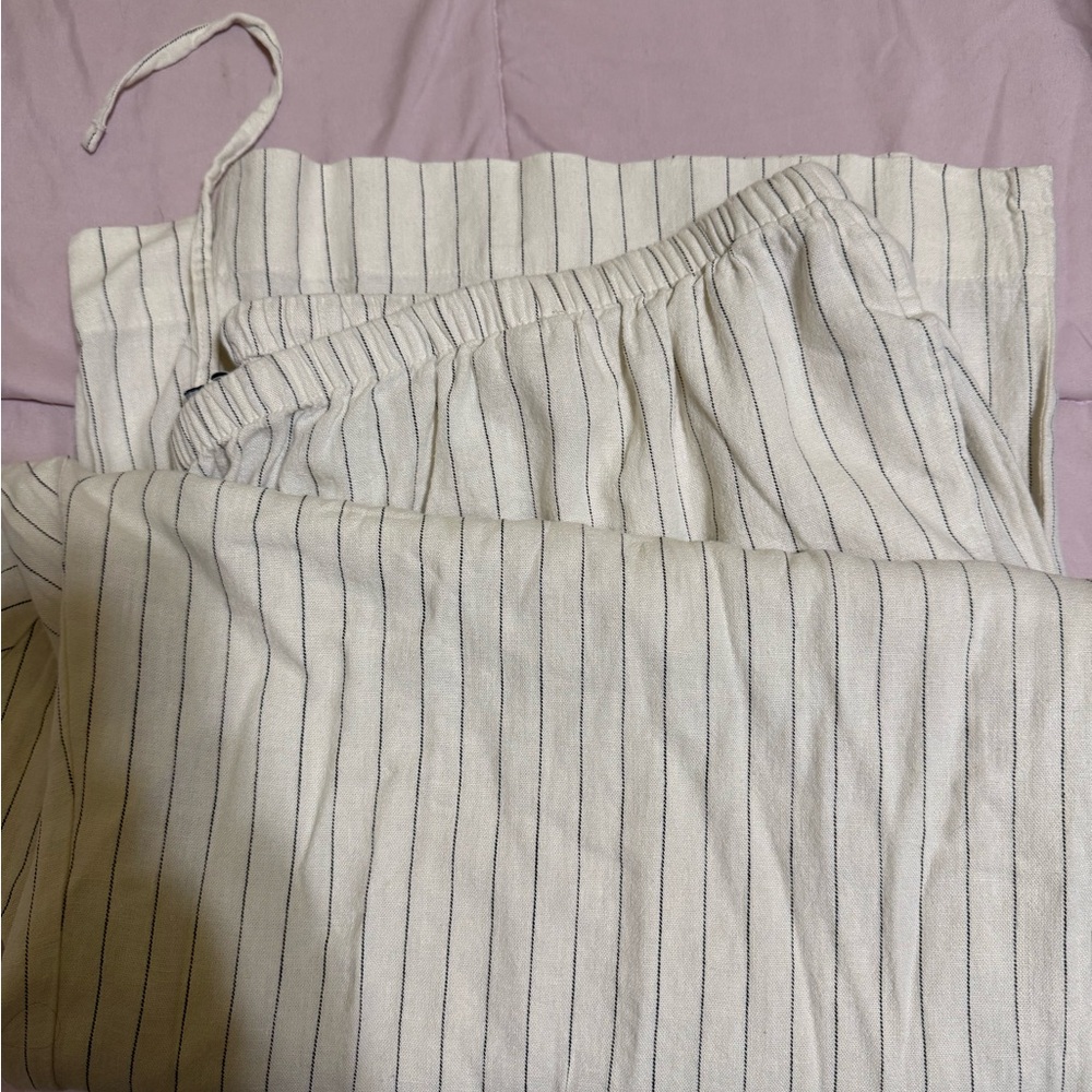 a new day Cream and Black Striped Pants